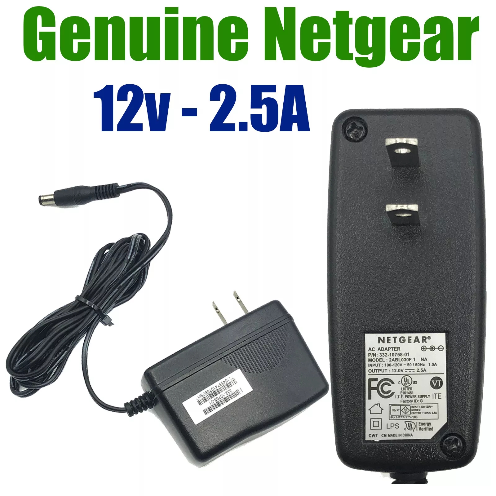 *Brand NEW*Genuine Netgear 12v 2.5A 30W AC Power Adapter for Orbi WiFi AX4200 Tri-Band RBS750 RBR750 Power Sup - Click Image to Close